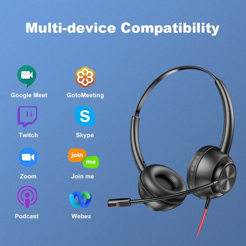 Office Headphones With Phone Answer Button